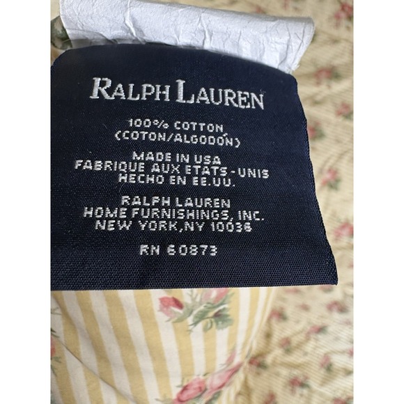 Vtg Ralph Lauren SOPHIE BROOKE Floral Full Queen Comforter Yellow USA Cottage - Picture 6 of 12
